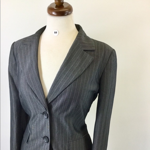 AnnTaylor Stripes Designer Blazer Size 8 (B-64) - Picture 2 of 4